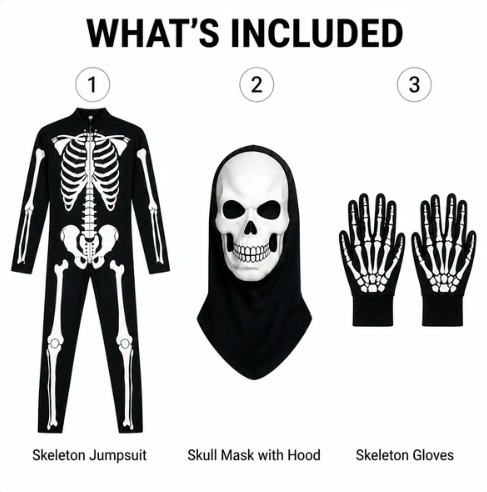 Novelty Skeleton Costume